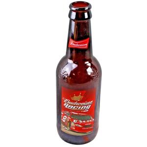 Budweiser Racing Dale Jr #8 NASCAR Brown Glass Beer‎ Bottle Collectible Display